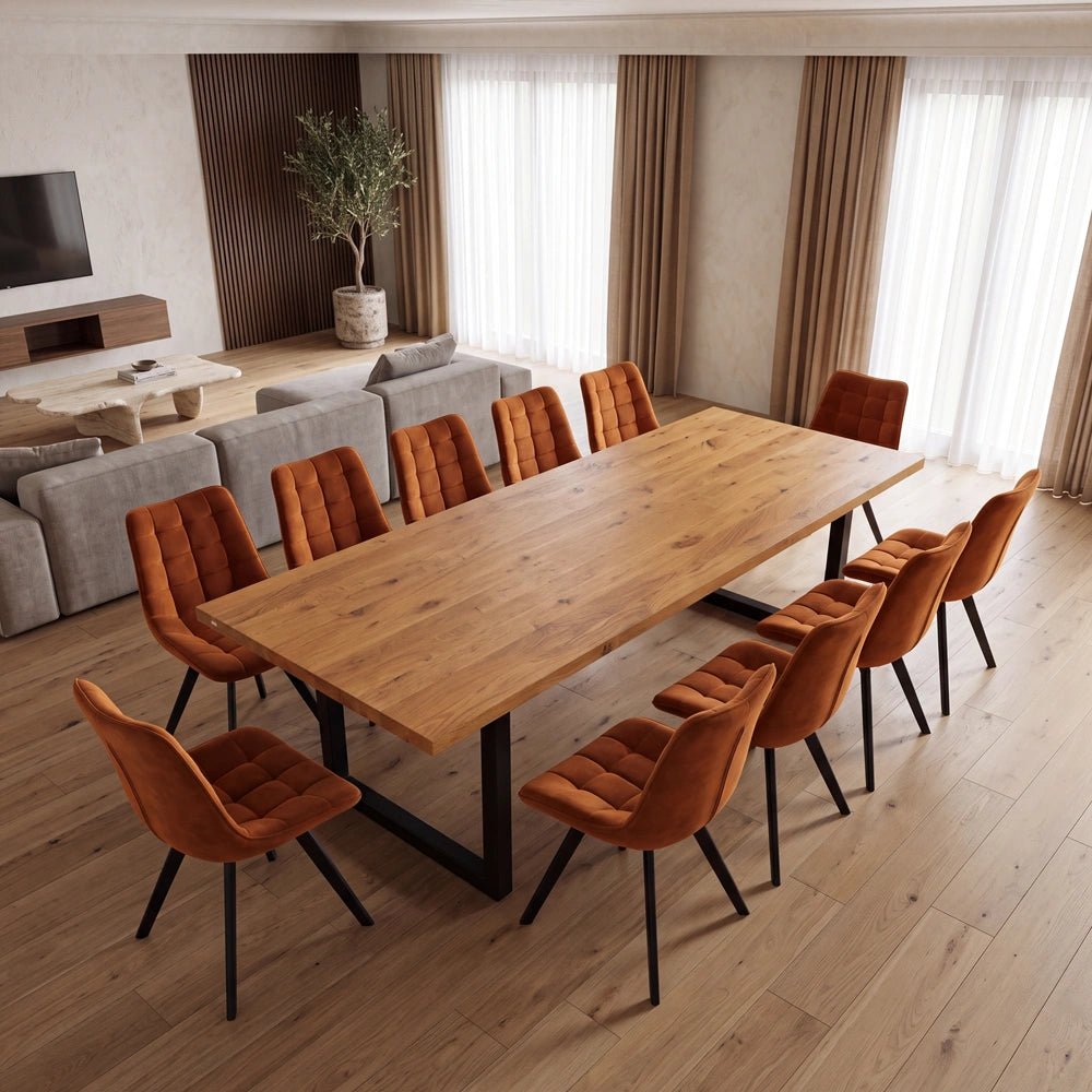 Eichenholztisch im klassischen Stil – für 10 Personen – 240 x 100 x 4 cm