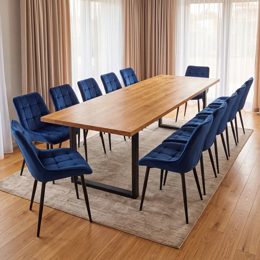 Eichenholztisch im klassischen Stil – für 10 Personen – 220x100x2,6 cm
