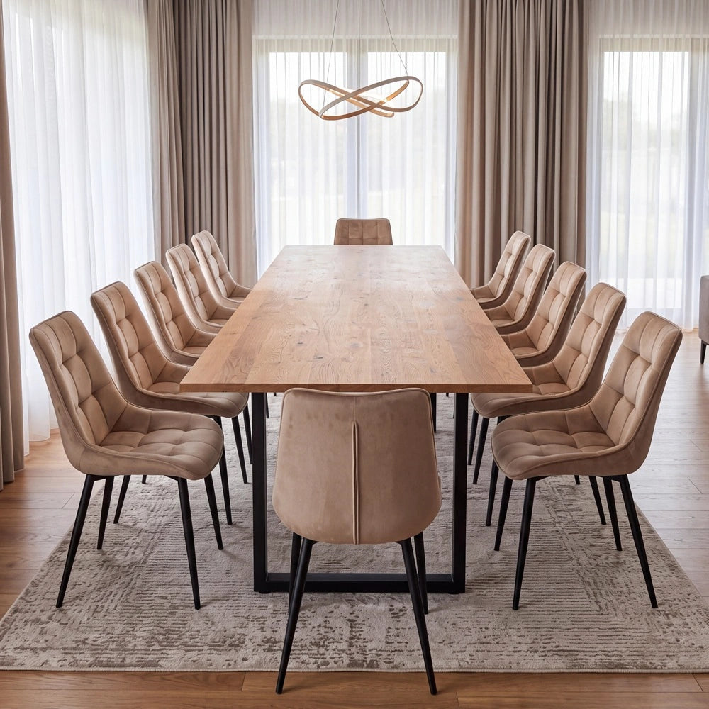 Eichenholztisch im klassischen Stil – für 12 Personen – 260x100x2,6 cm