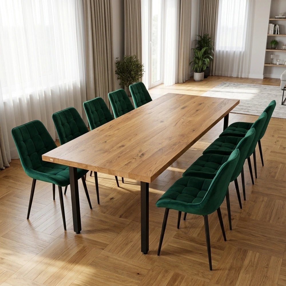 Eichenholztisch im klassischen Stil – für 10 Personen – 240 x 100 x 4 cm