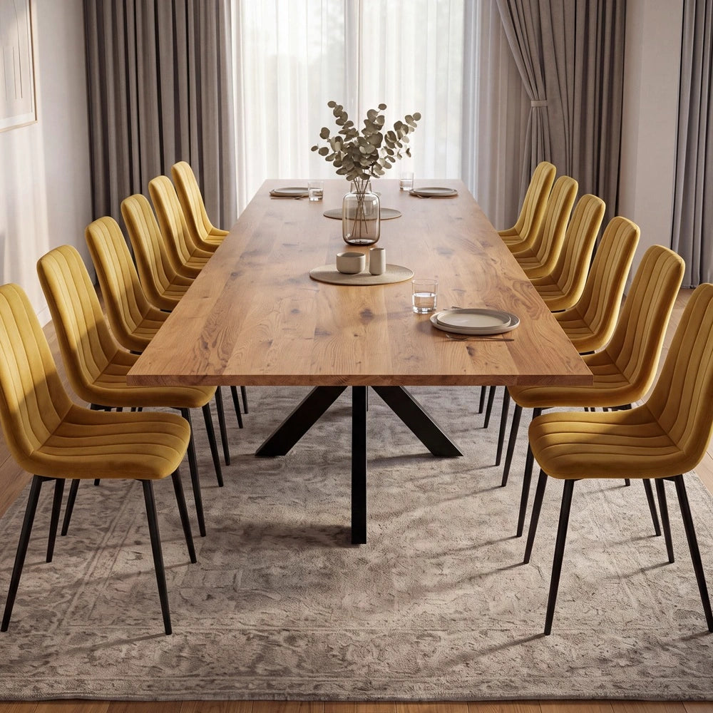 Eichenholztisch im klassischen Stil – für 12 Personen – 260x100x2,6 cm