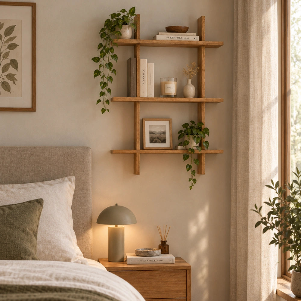 Matrix Regal aus massivem Eichenholz – 80x106x2 cm