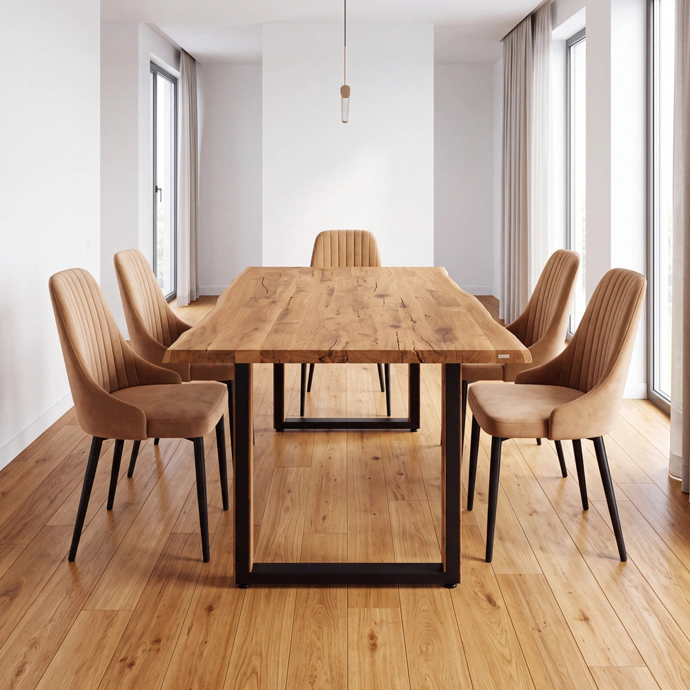 Eichentisch im rustikalen Stil – für 4 Personen – 140 x 80 x 4