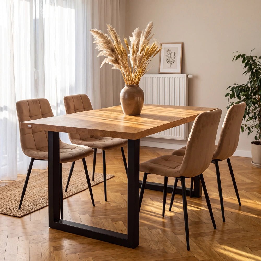 Eichenholztisch im klassischen Stil – für 4 Personen – 140 x 80 x 4 cm