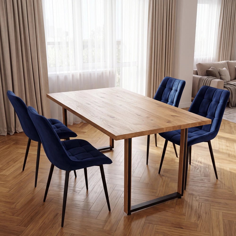 Eichenholztisch im klassischen Stil – für 4 Personen – 140 x 80 x 4 cm