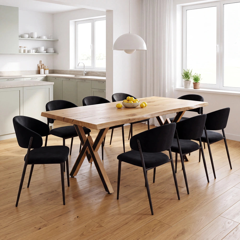 Eichentisch im rustikalen Stil – für 8 Personen – 200 x 100 x 4 cm