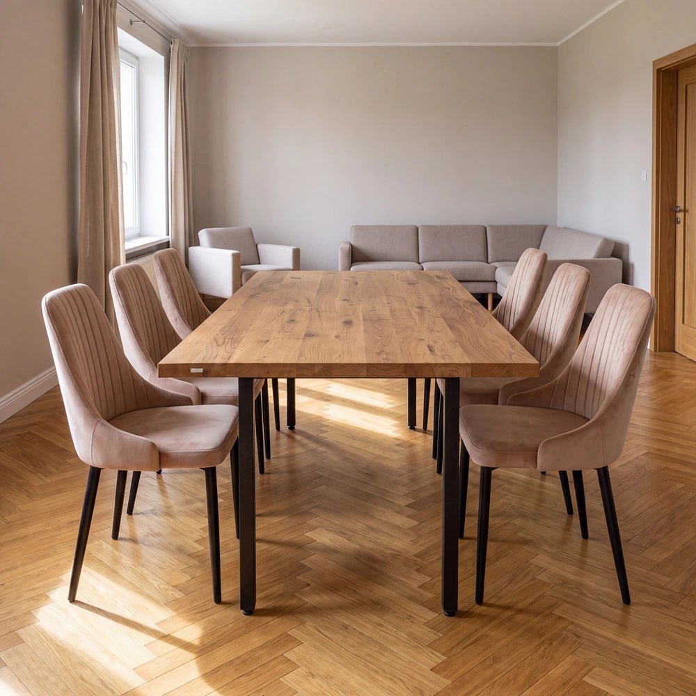 Eichenholztisch im klassischen Stil – für 6 Personen – 160 x 80 x 4 cm