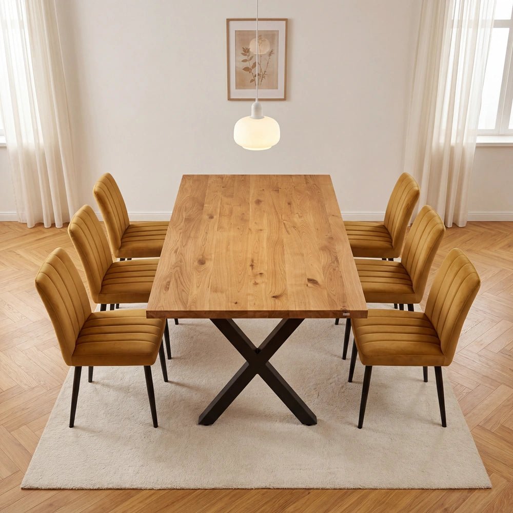 Eichenholztisch im klassischen Stil – für 6 Personen – 160 x 80 x 4 cm