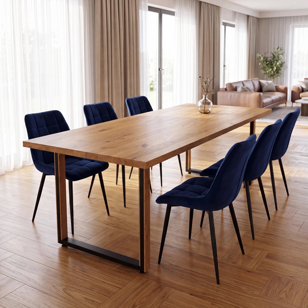 Eichenholztisch im klassischen Stil – für 6 Personen – 160 x 80 x 4 cm