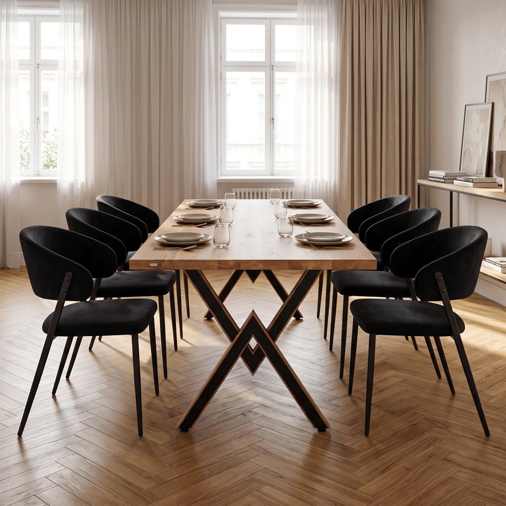 Eichenholztisch im klassischen Stil – für 6 Personen – 160 x 80 x 4 cm