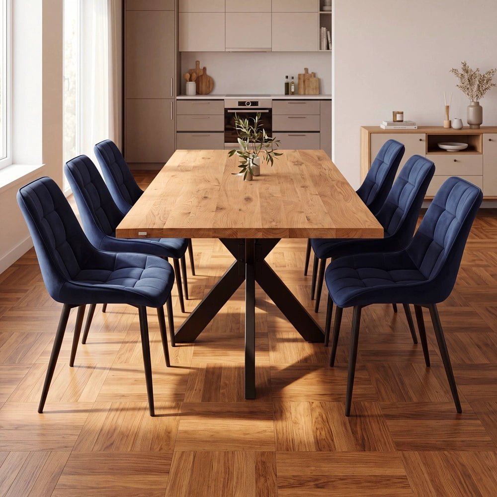 Eichenholztisch im klassischen Stil – für 6 Personen – 180 x 85 x 4 cm