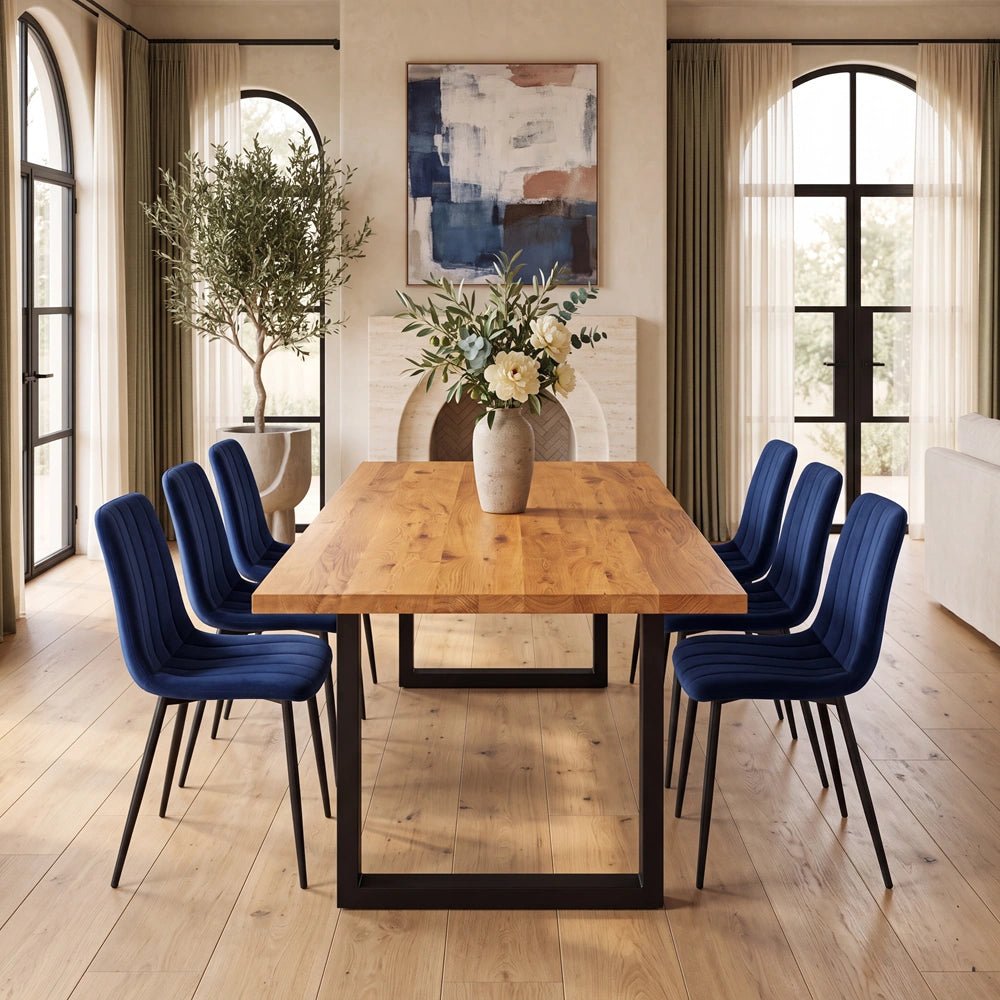 Eichenholztisch im klassischen Stil – für 6 Personen – 160 x 80 x 4 cm