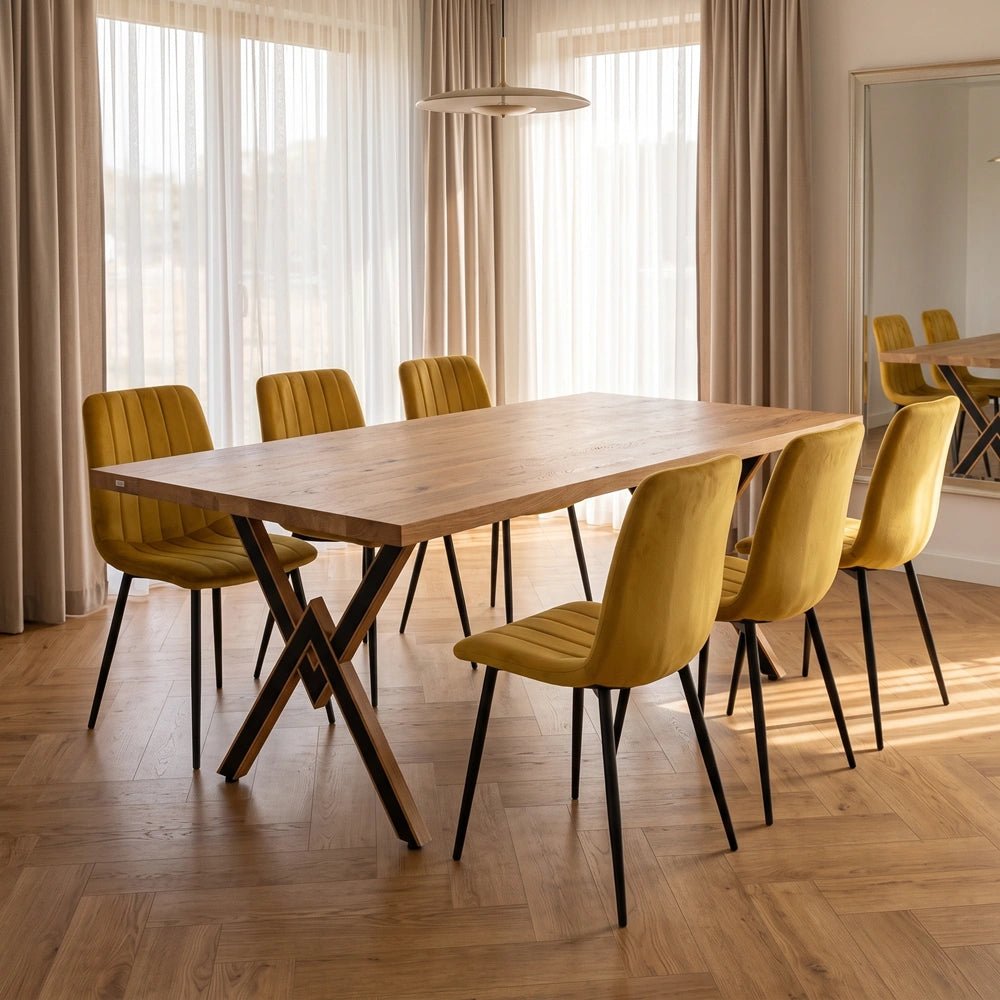 Eichenholztisch im klassischen Stil – für 6 Personen – 180 x 85 x 4 cm