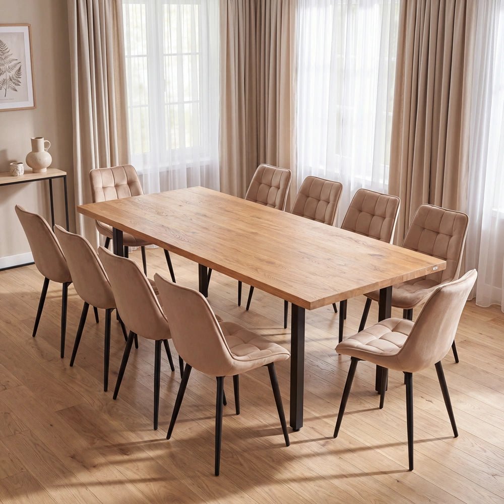 Eichenholztisch im klassischen Stil – für 8 Personen – 200 x 100 x 4 cm
