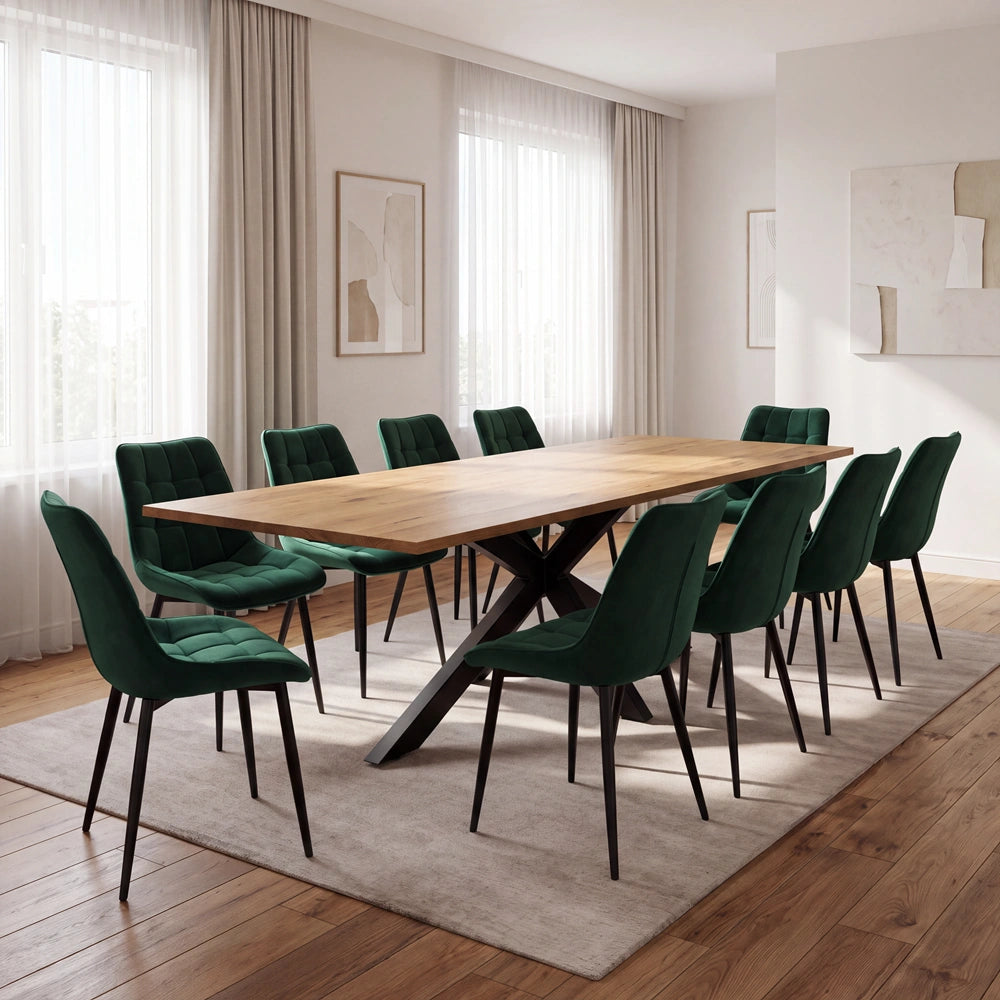Eichenholztisch im klassischen Stil – für 8 Personen – 200x100x2,6 cm