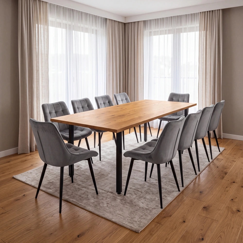 Eichenholztisch im klassischen Stil – für 8 Personen – 200x100x2,6 cm