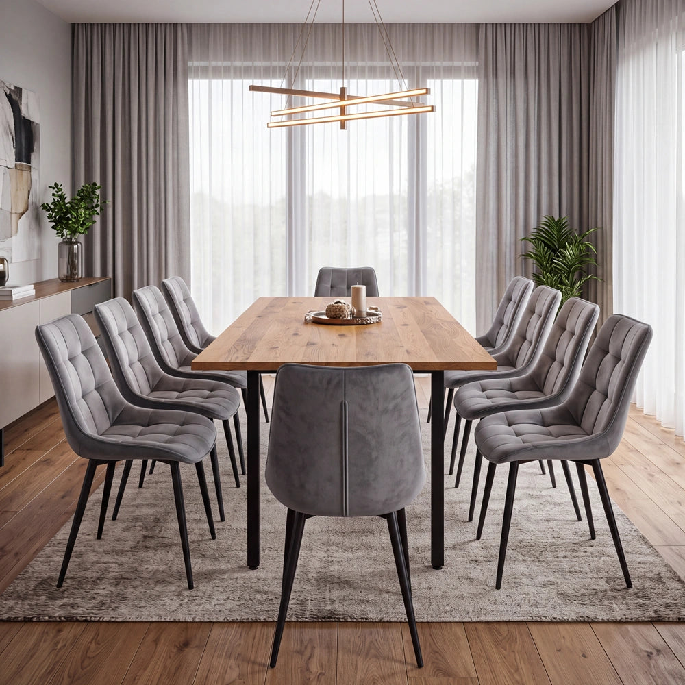 Eichenholztisch im klassischen Stil – für 10 Personen – 220x100x2,6 cm