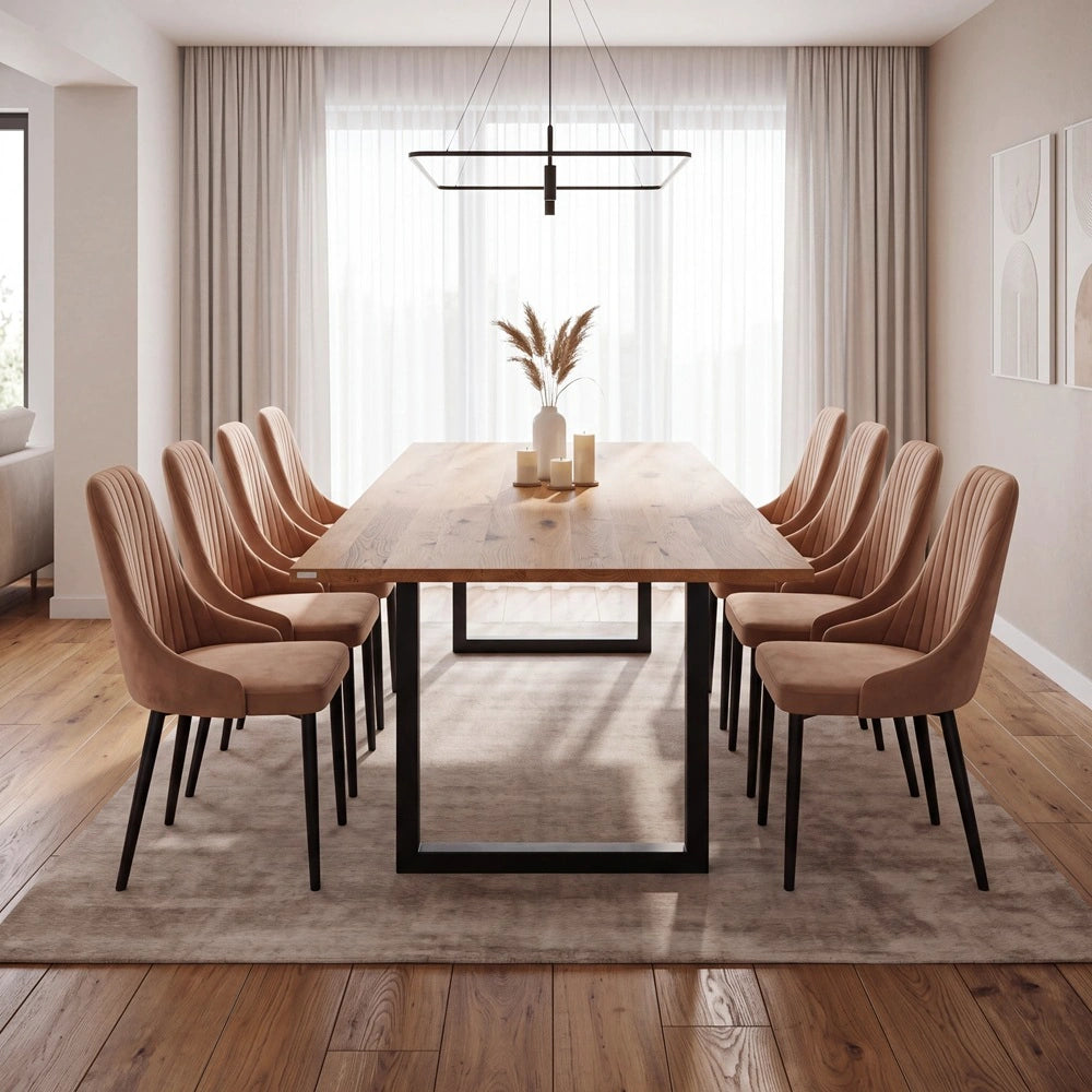 Eichenholztisch im klassischen Stil – für 8 Personen – 200x100x2,6 cm