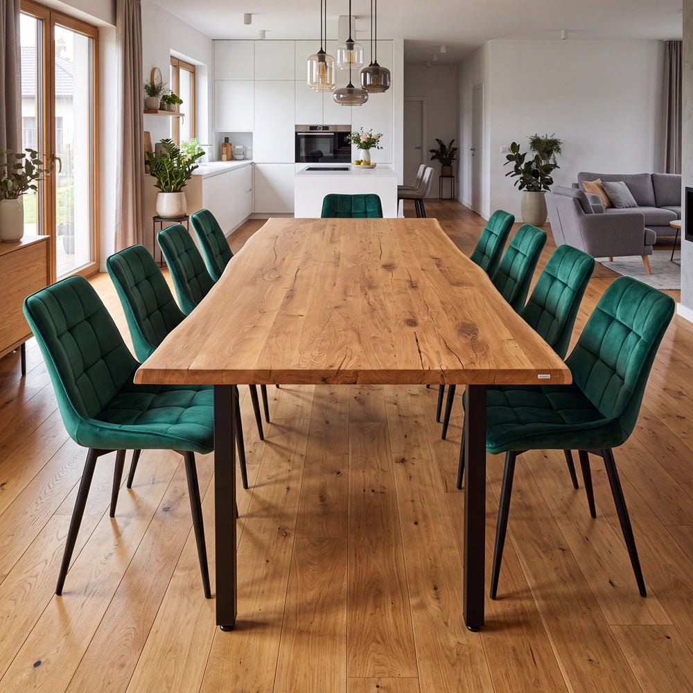 Eichentisch im rustikalen Stil – für 8 Personen – 200 x 100 x 4 cm