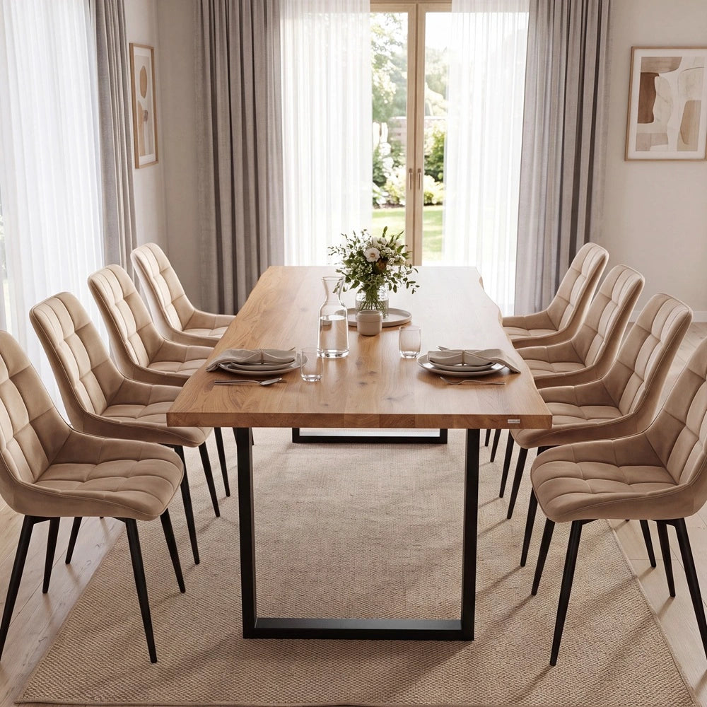 Eichentisch im rustikalen Stil – für 8 Personen – 200 x 100 x 4 cm