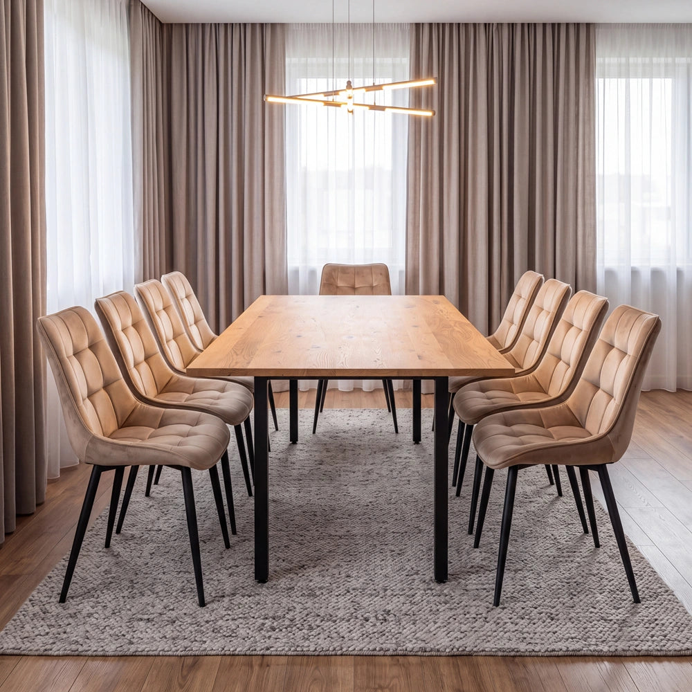 Eichenholztisch im klassischen Stil – für 8 Personen – 200x100x2,6 cm