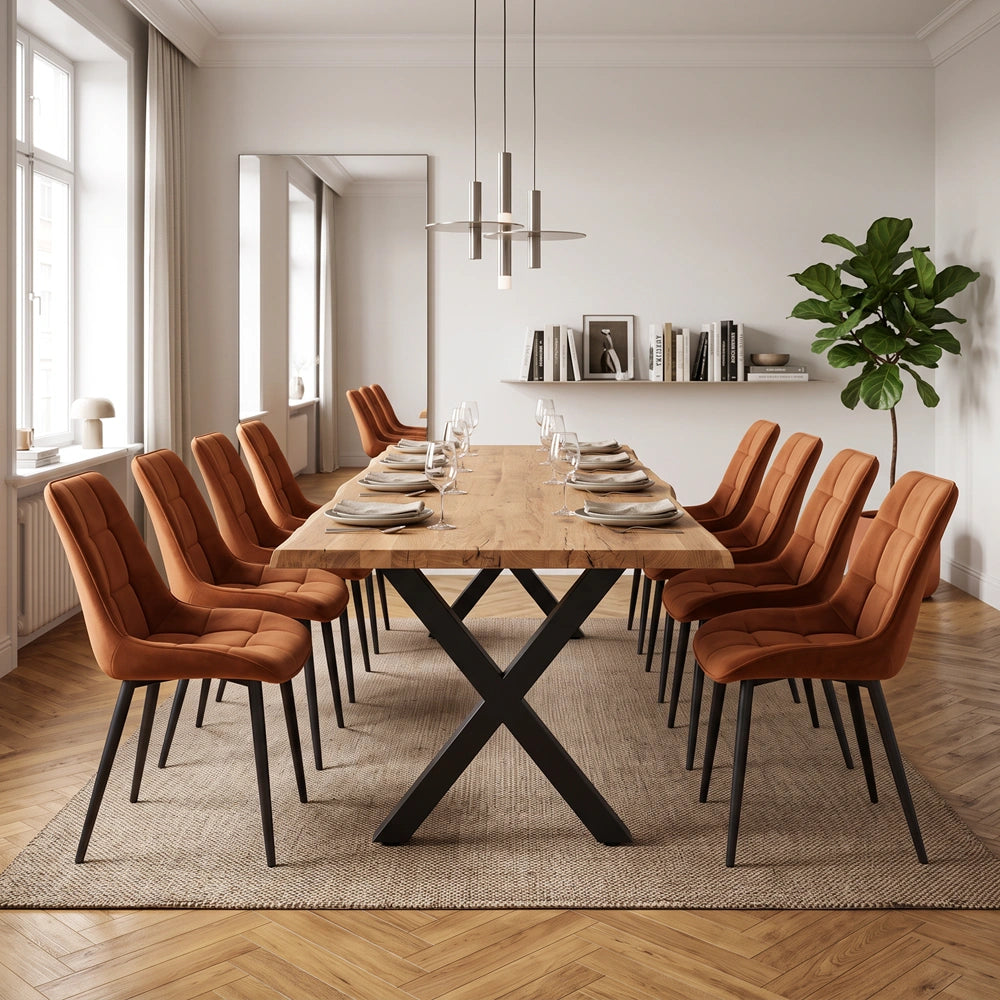 Eichentisch im rustikalen Stil – für 8 Personen – 200 x 100 x 4 cm