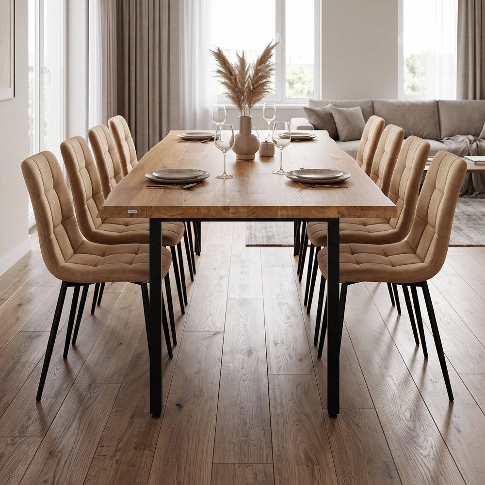 Eichentisch im rustikalen Stil – für 8 Personen – 200 x 100 x 4 cm