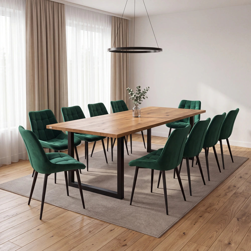 Eichenholztisch im klassischen Stil – für 8 Personen – 200x100x2,6 cm