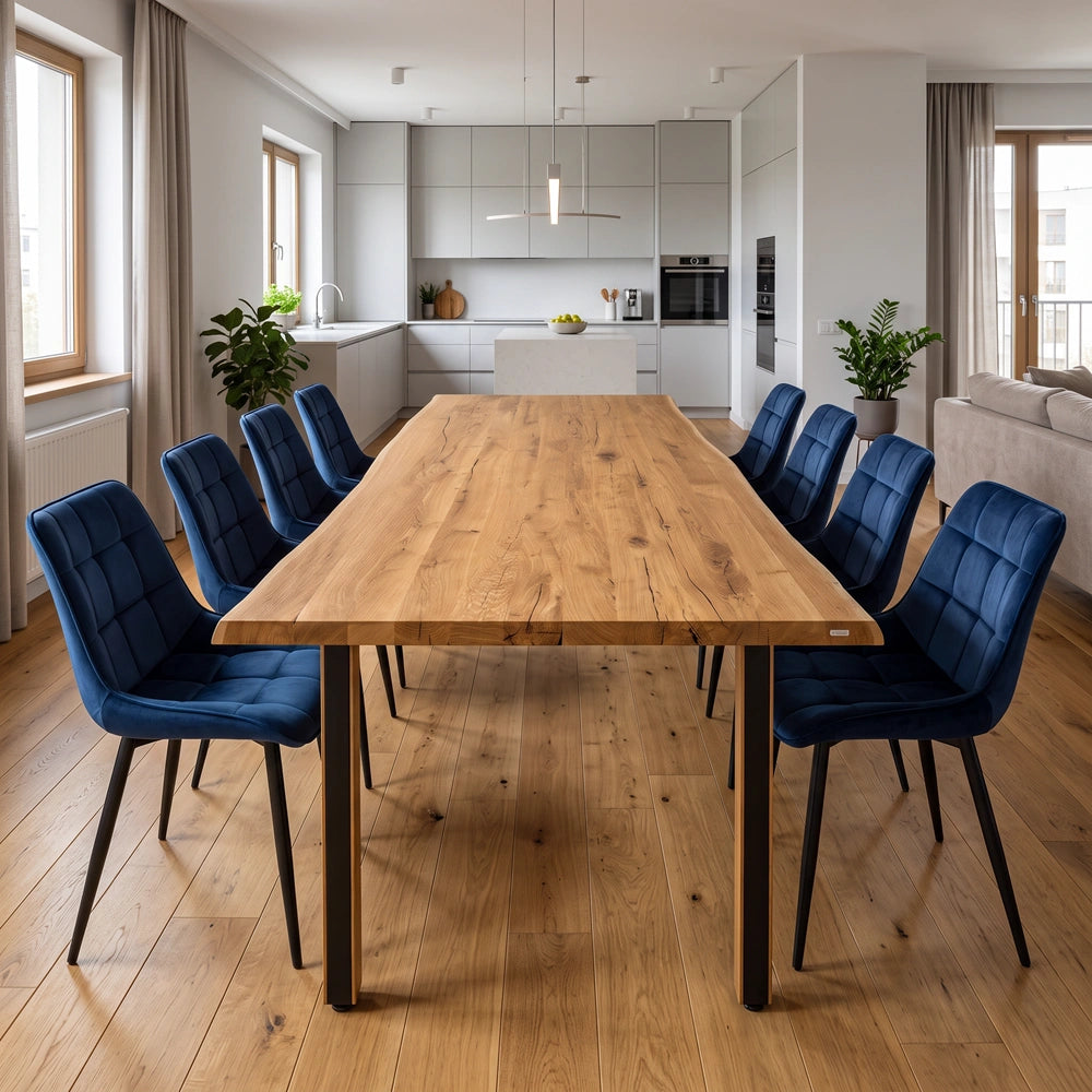 Eichentisch im rustikalen Stil – für 8 Personen – 200 x 100 x 4 cm