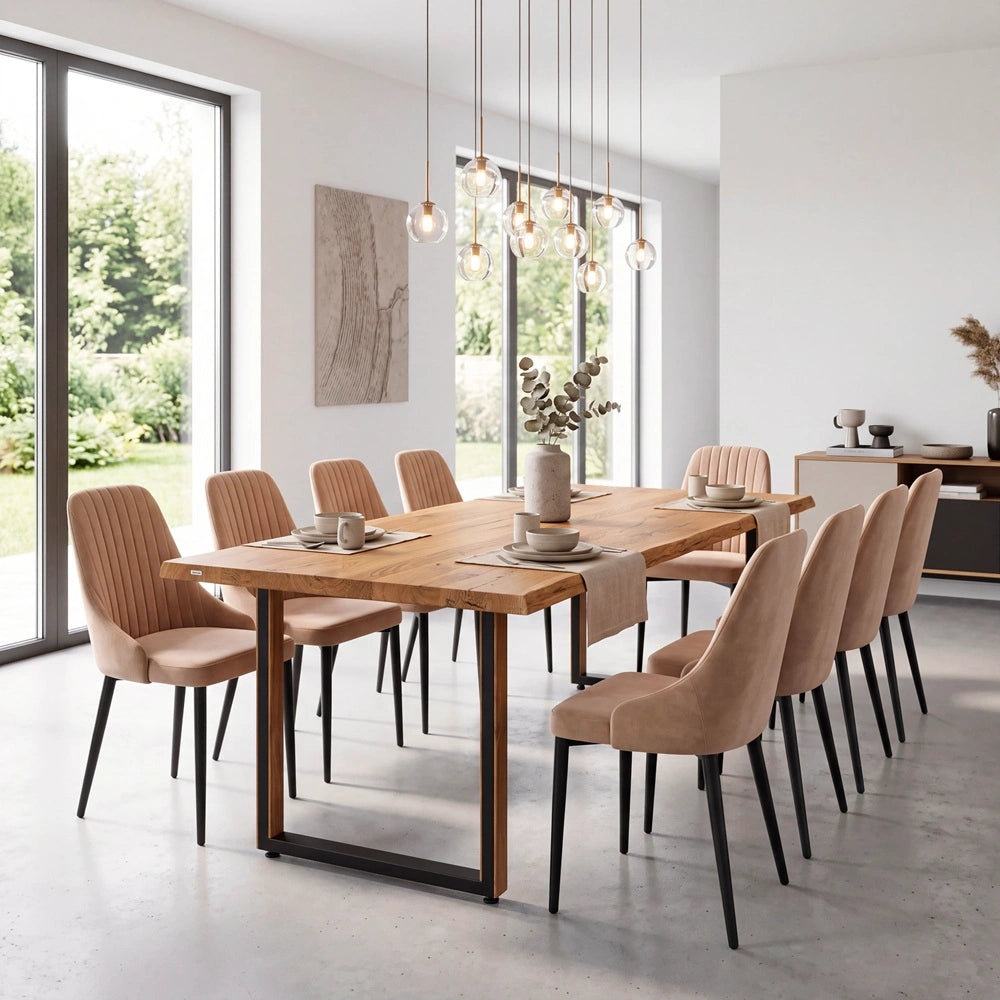 Eichentisch im rustikalen Stil – für 8 Personen – 200 x 100 x 4 cm