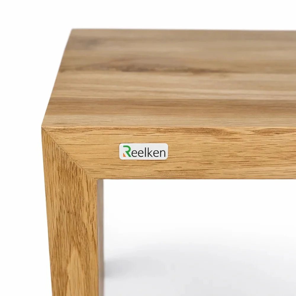 Bancuta din lemn masiv de stejar 100x45x40 cm – margini rustice, finisaj cu ulei natural - Reelken