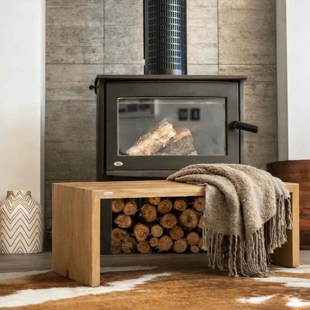 Bancuta din lemn masiv de stejar 120x45x40 cm – margini rustice, finisaj cu ulei natural - Reelken