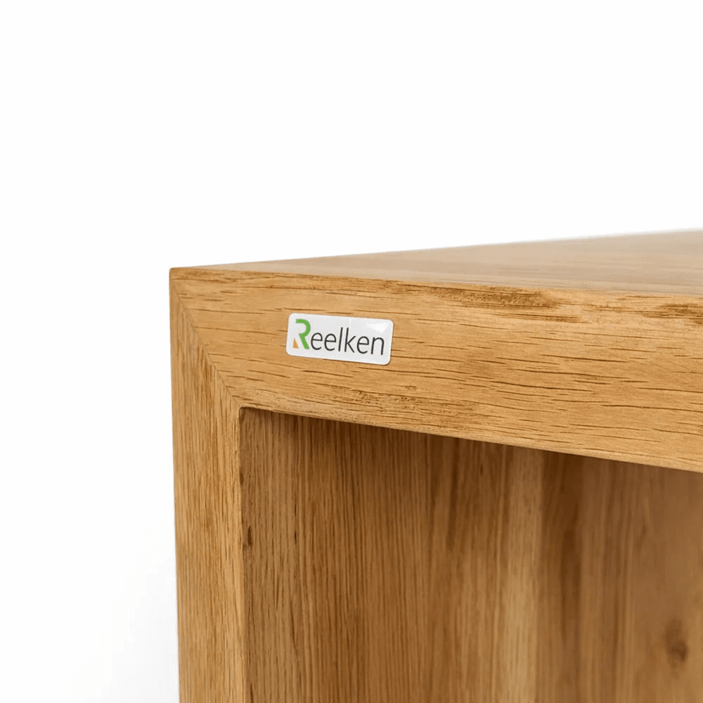 Bancuta din lemn masiv de stejar 40x45x40 cm – margini rustice, finisaj cu ulei natural - Reelken
