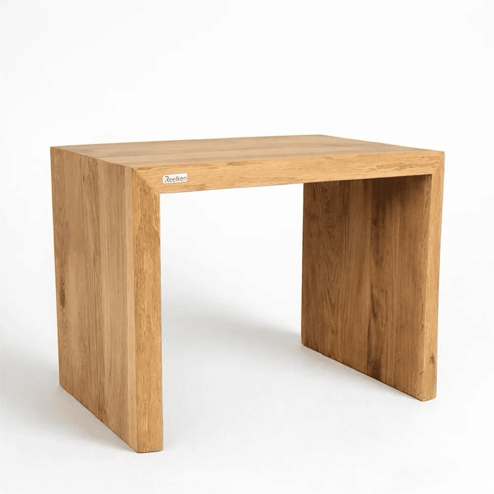 Bancuta din lemn masiv de stejar 80x45x40 cm – margini rustice, finisaj cu ulei natural - Reelken