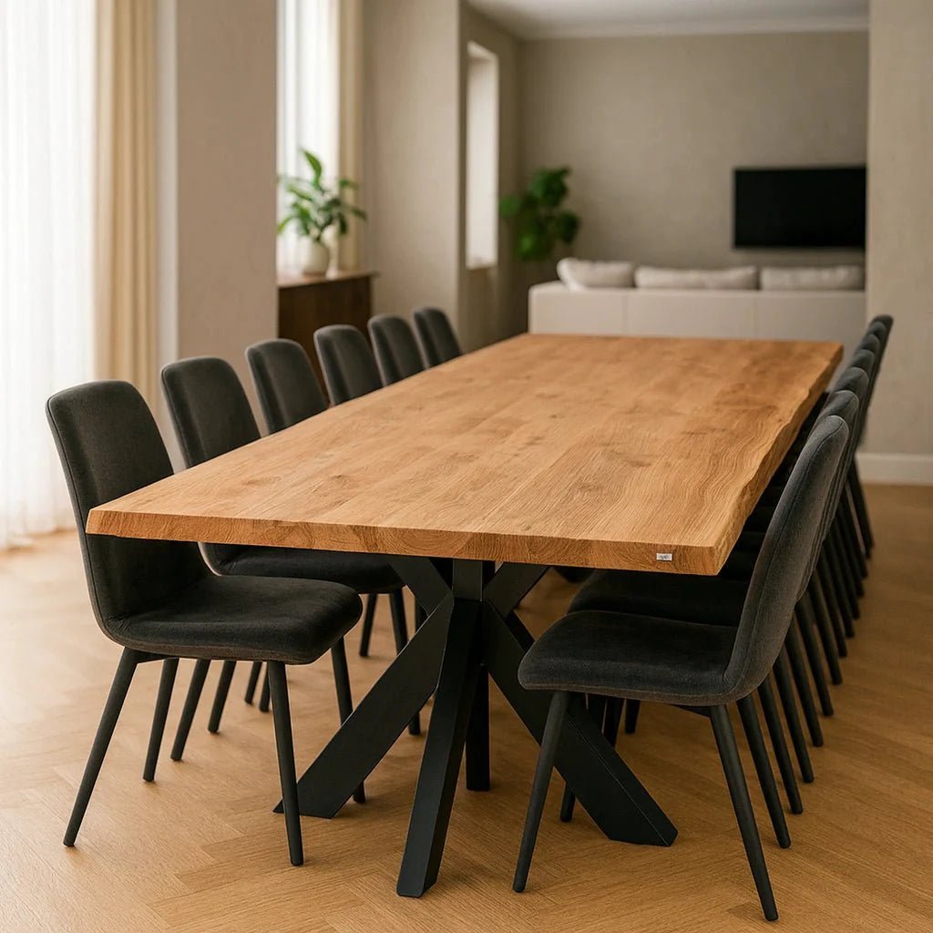 Blat de masa din stejar model rustic -14 persoane-280x100x4cm - Reelken