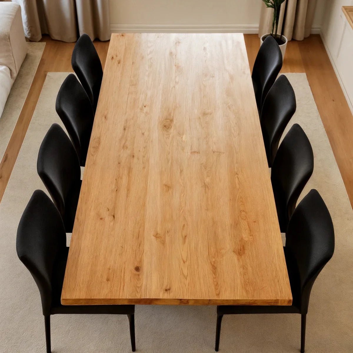 Blat masa din stejar model clasic - 8 persoane -200x100x4cm - Reelken
