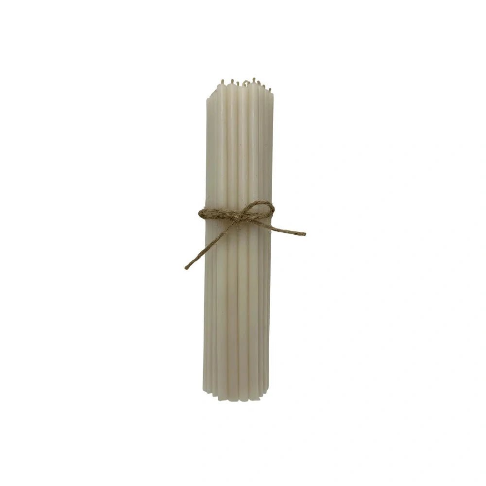 Lumanari decorative din ceara naturala alba Nr. 100 – set 50 bucati - Reelken