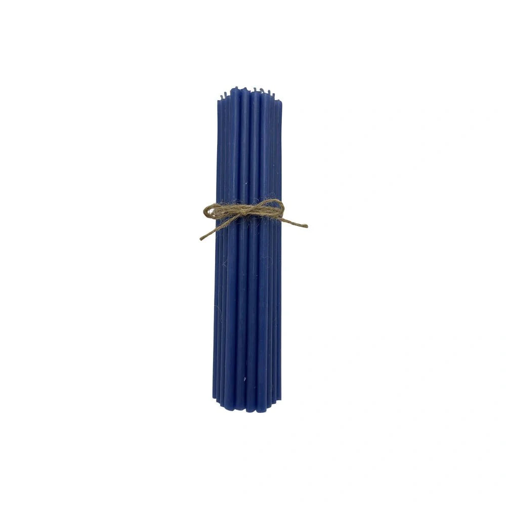 Lumanari decorative din ceara naturala albastra Nr. 100 – set 50 bucati - Reelken