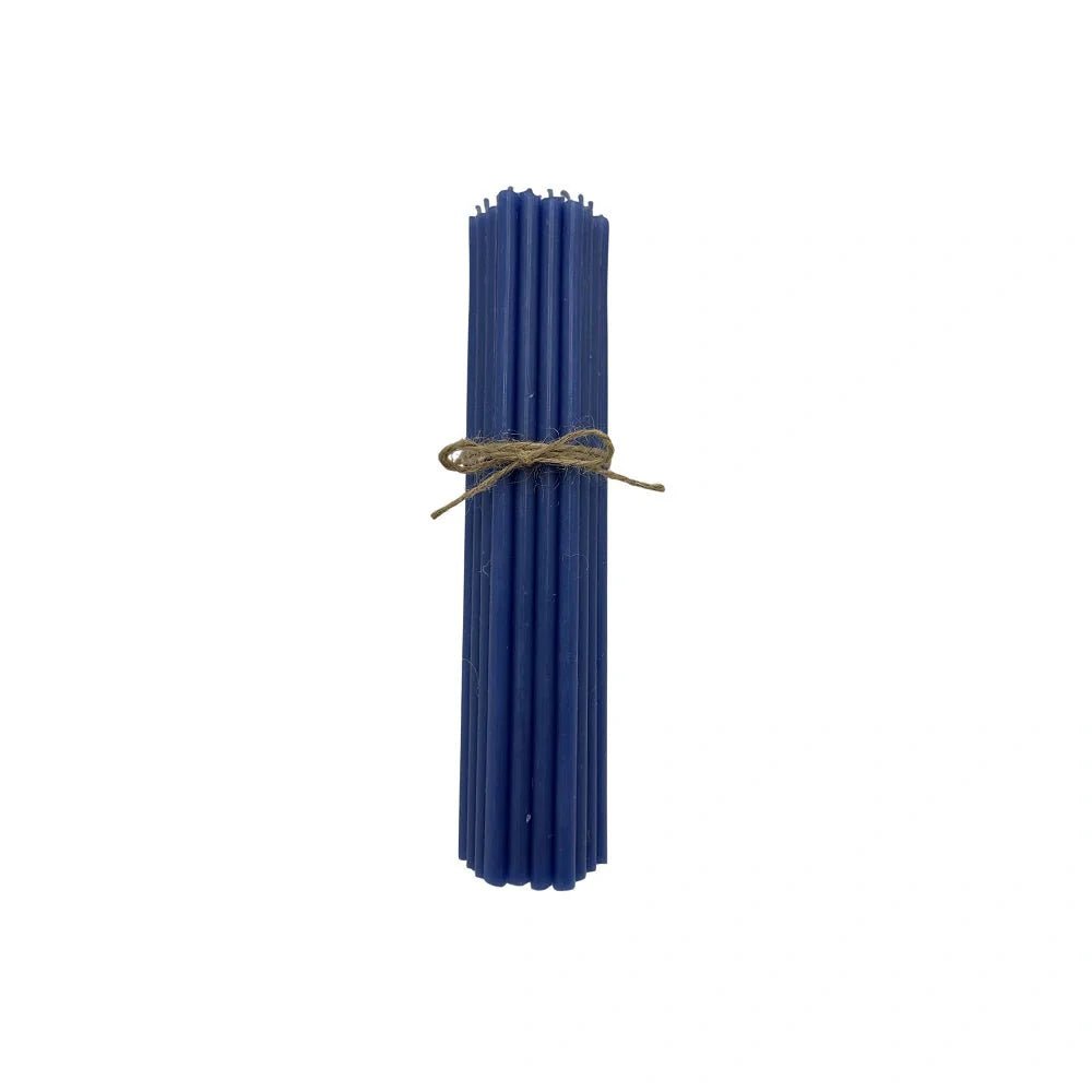 Lumanari decorative din ceara naturala albastra Nr. 100 – set 50 bucati - Reelken