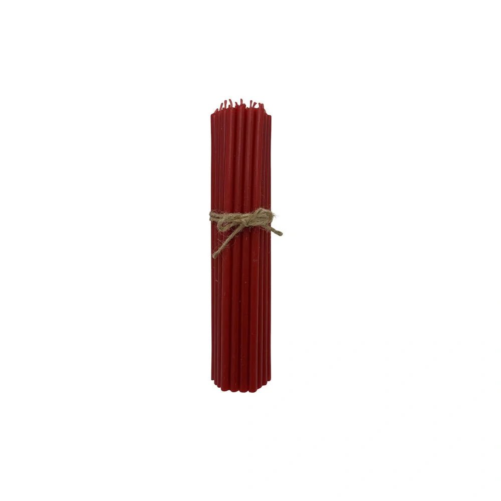 Lumanari decorative din ceara naturala culoare rosu Nr. 100 – set 50 bucati - Reelken