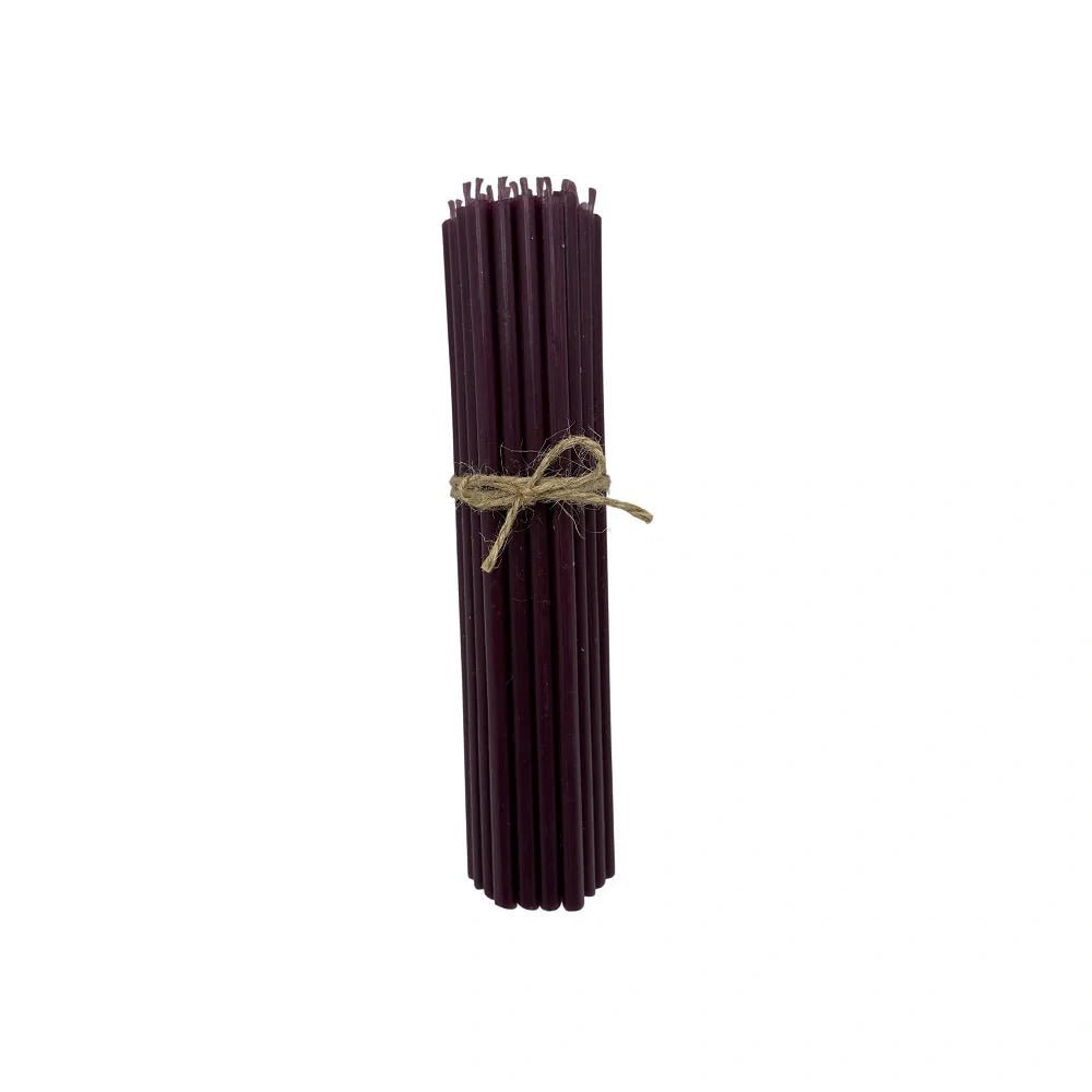Lumanari decorative din ceara naturala violet Nr. 100 – set 50 bucati - Reelken