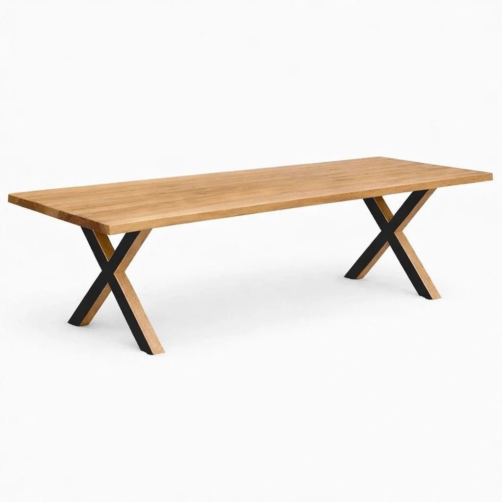 Masa din stejar masiv model rustic - 14 persoane -300x100x4cm - Reelken