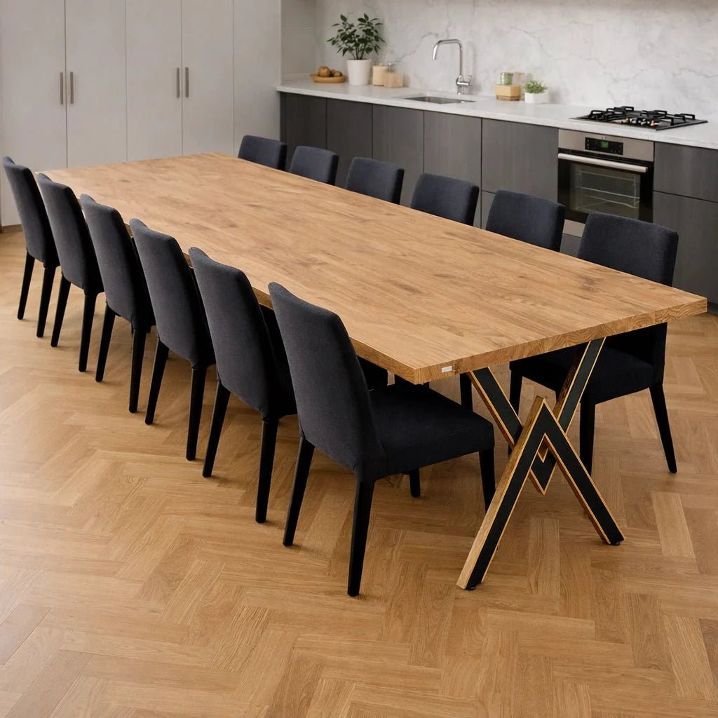 Masa din stejar model clasic - 14 persoane -300x100x4cm - Reelken