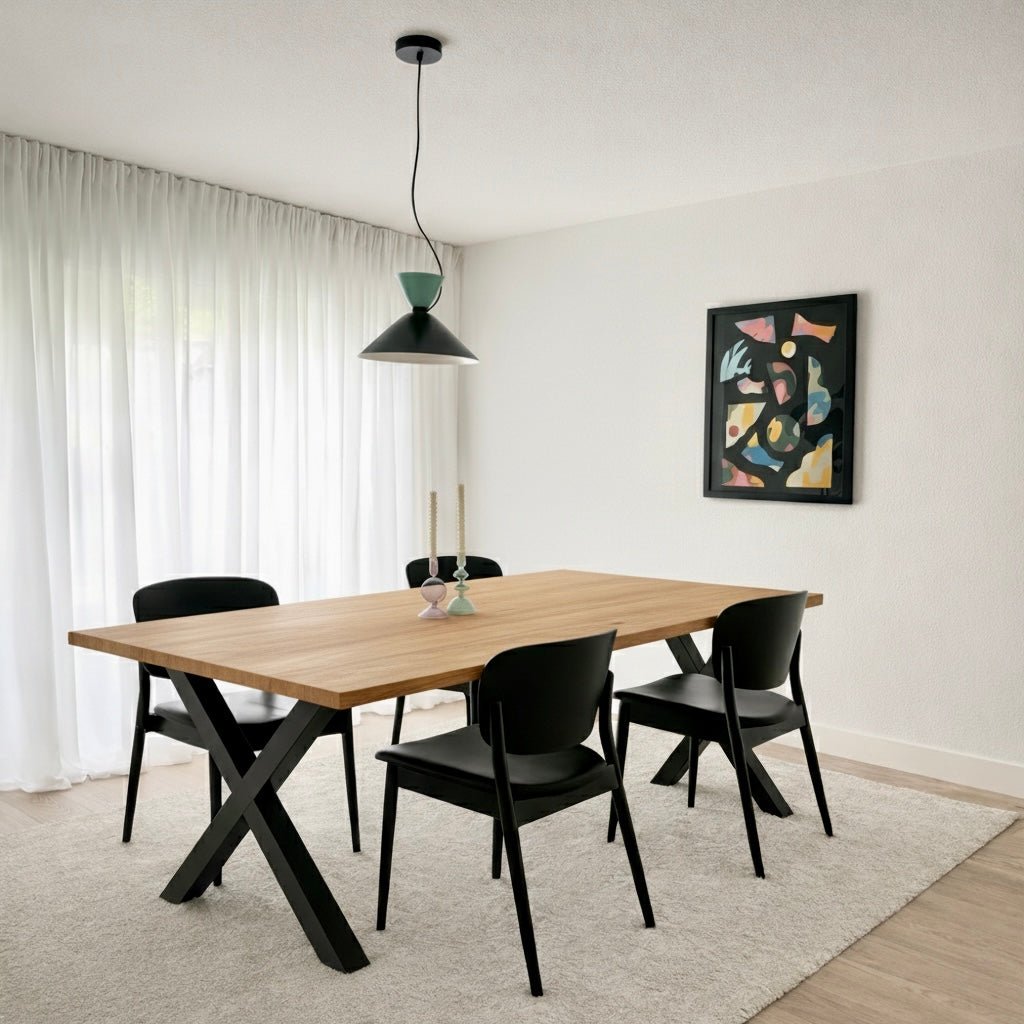 Masa din stejar model clasic - 6 persoane -160x80x4cm - Reelken