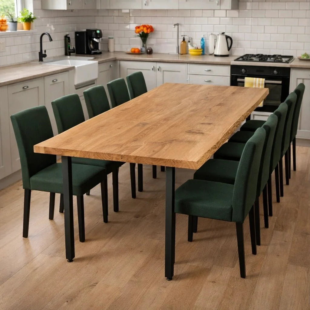 Masa din stejar model rustic - 10 persoane -240x100x4cm - Reelken