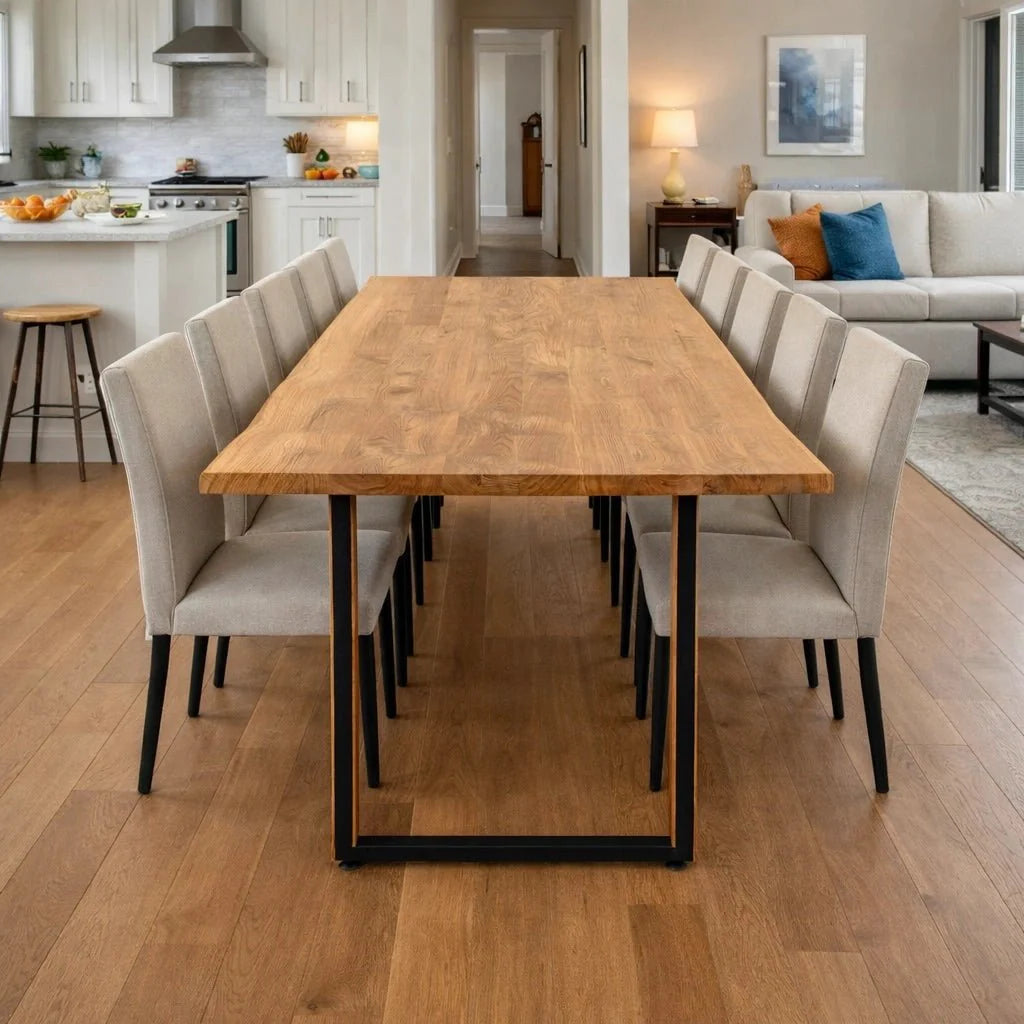 Masa din stejar model rustic - 10 persoane -240x100x4cm - Reelken