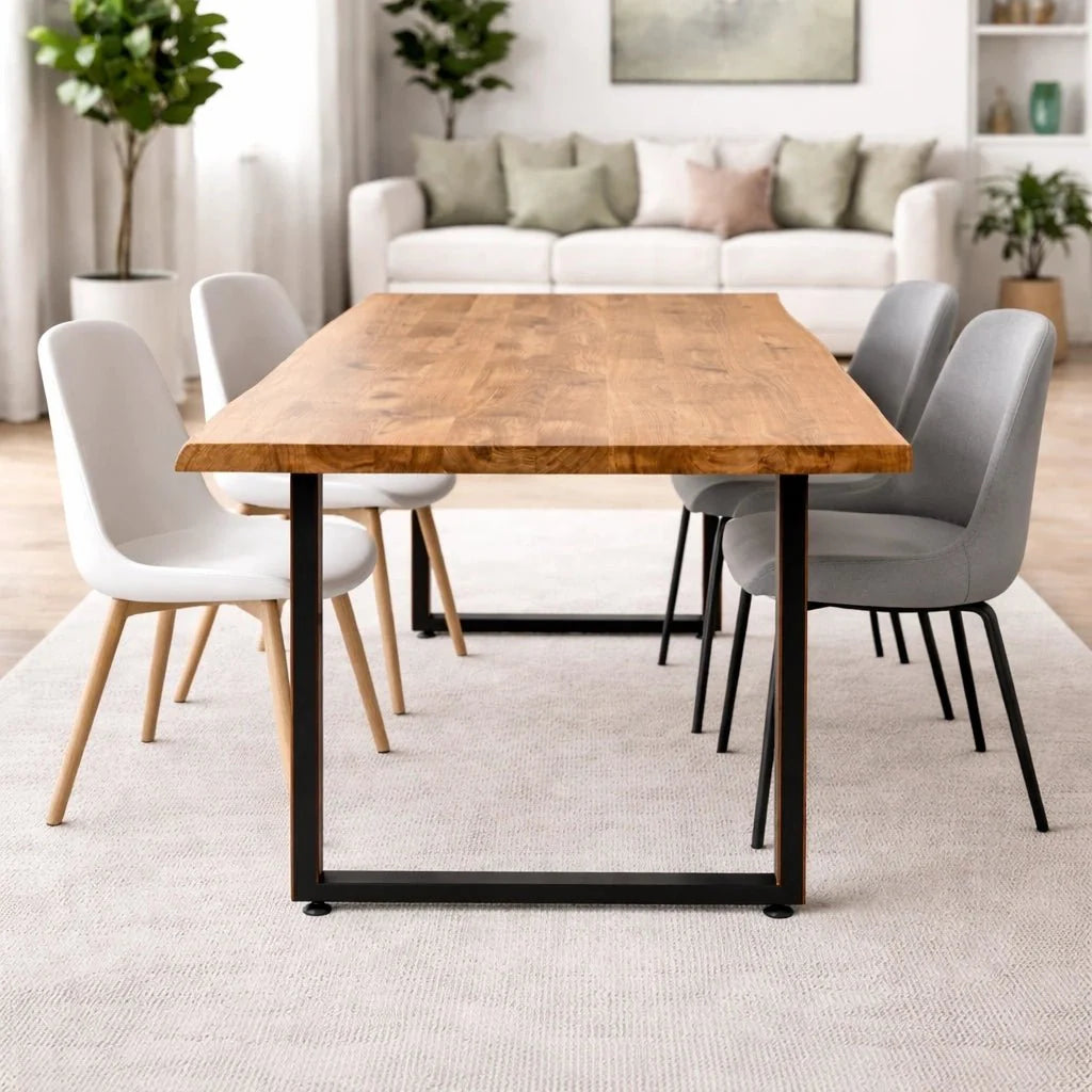 Masa din stejar model rustic - 4 persoane -120x70x4 - Reelken