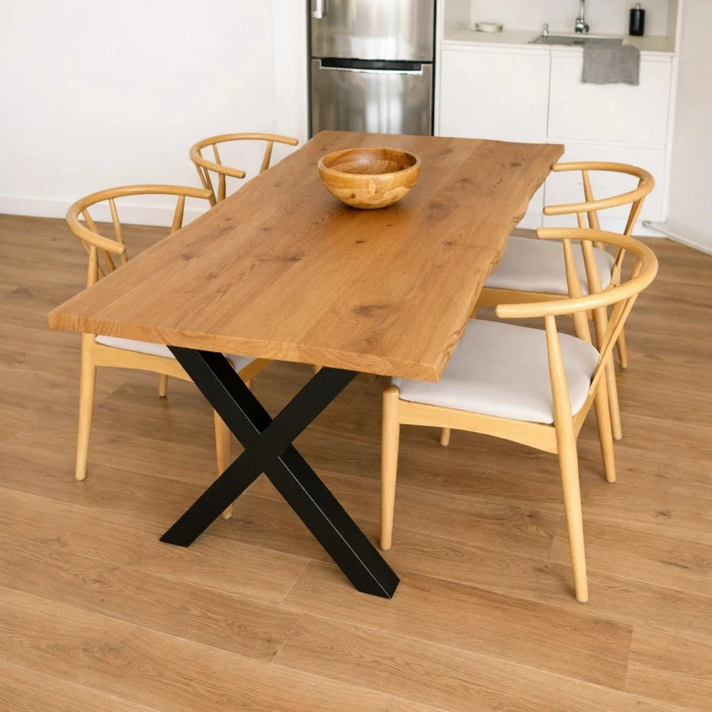 Masa din stejar model rustic - 4 persoane -120x70x4 - Reelken