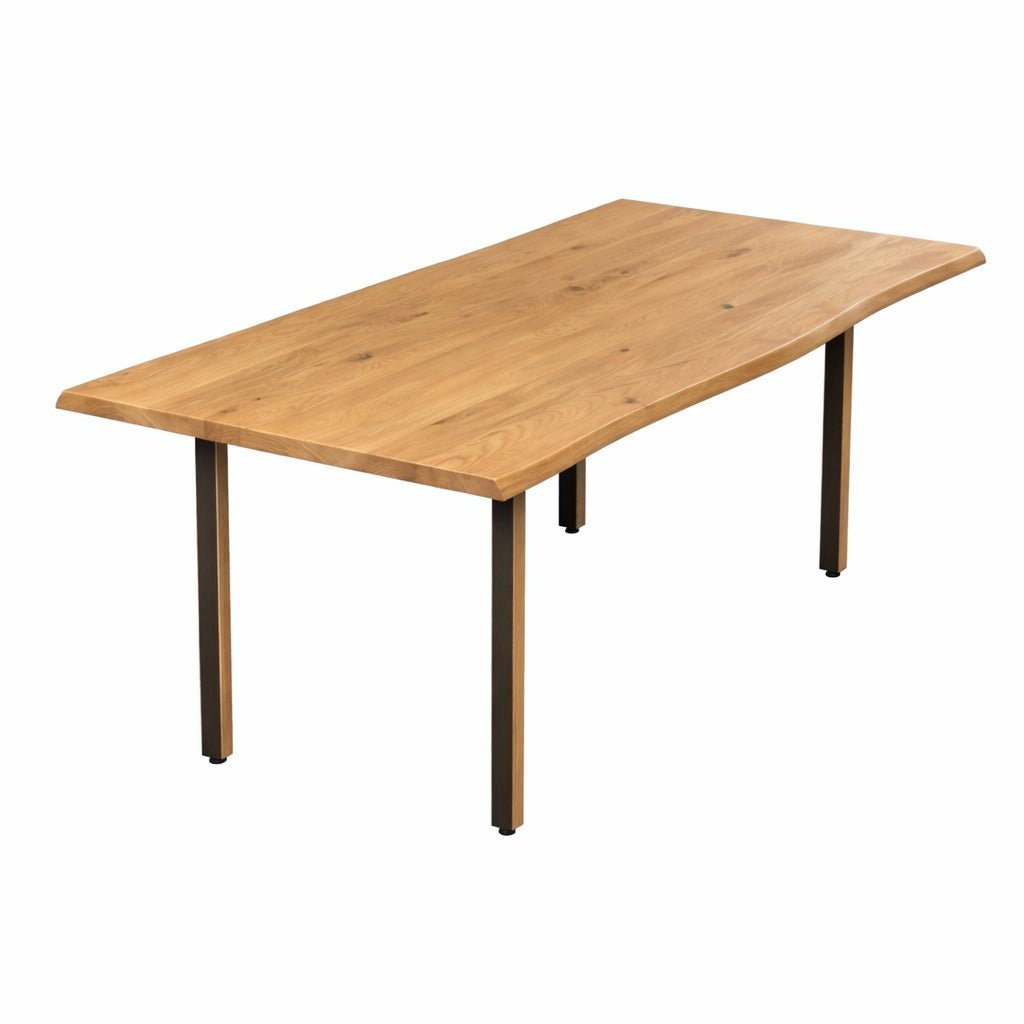 Masa din stejar model rustic - 6 persoane -160x80x4 - Reelken