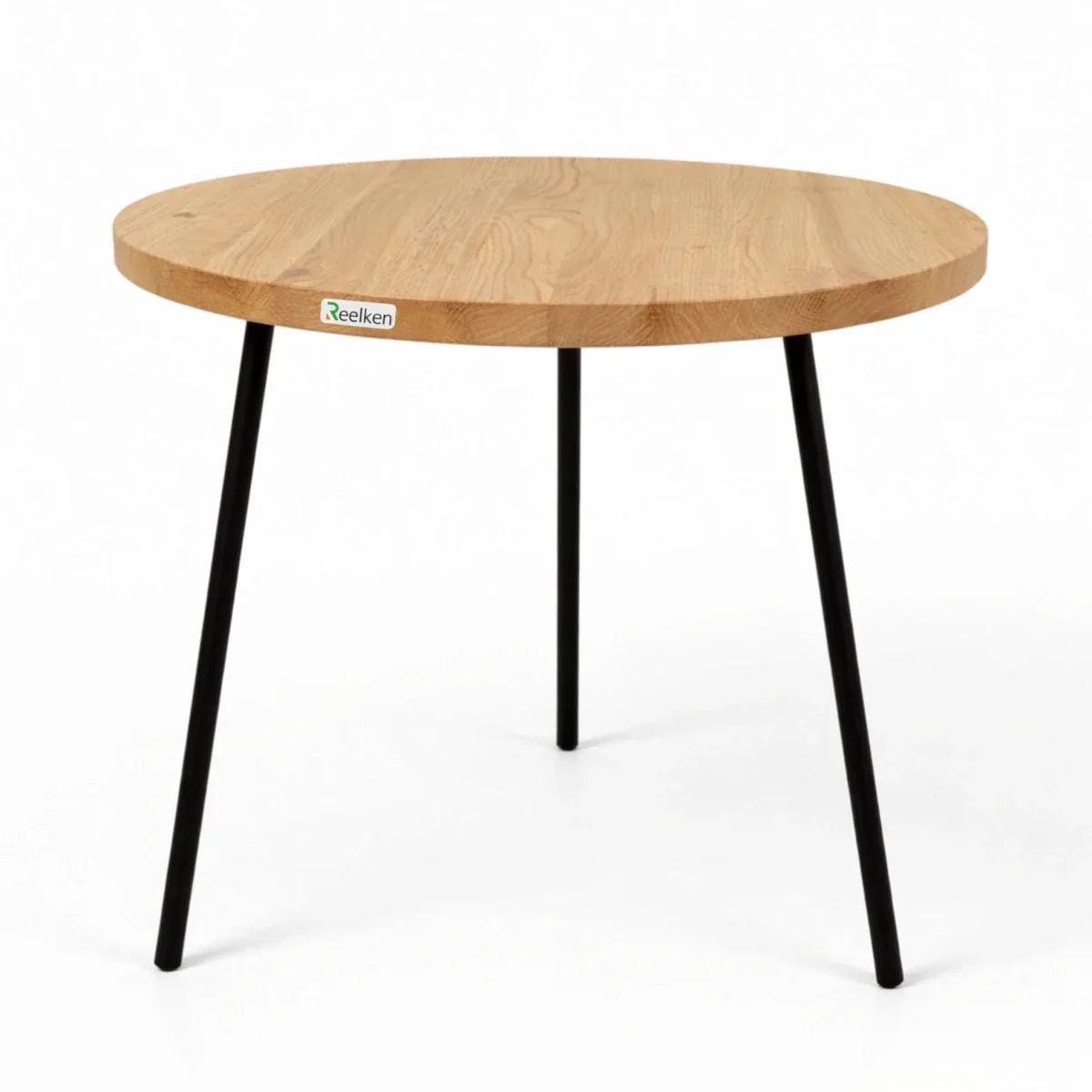 Masuta rotunda de cafea din stejar masiv diametru 50 cm – minimalista, eleganta, gata de montaj - Reelken